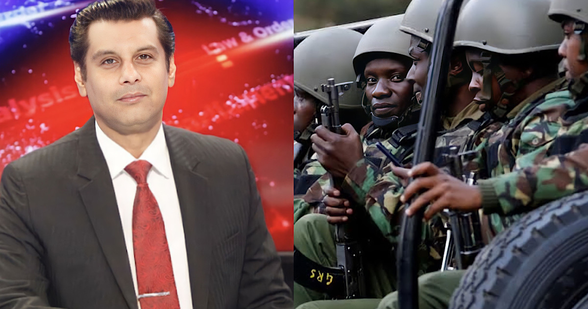 a photo of pakistani journalist arshad sharif and kenyan police