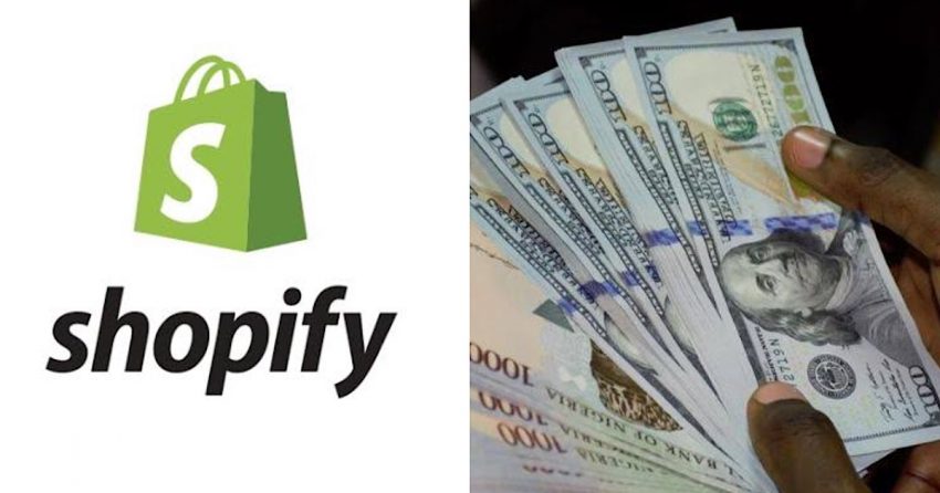 Photo collage of Shopify and dollar