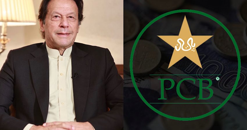 Imran Khan and PCB logo