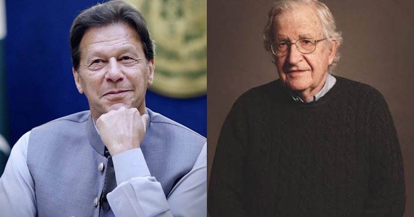 Noam Chomsky and Imran Khan.