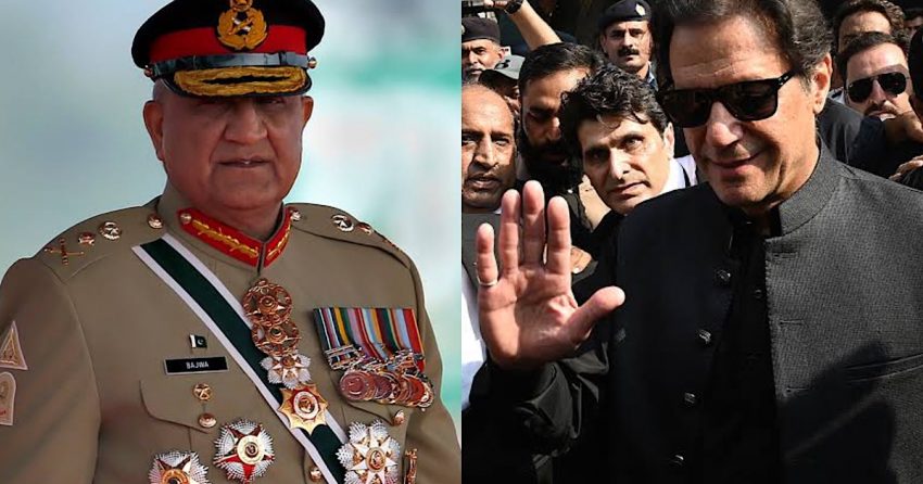 Photo collage of General Bajwa and Imran Khan