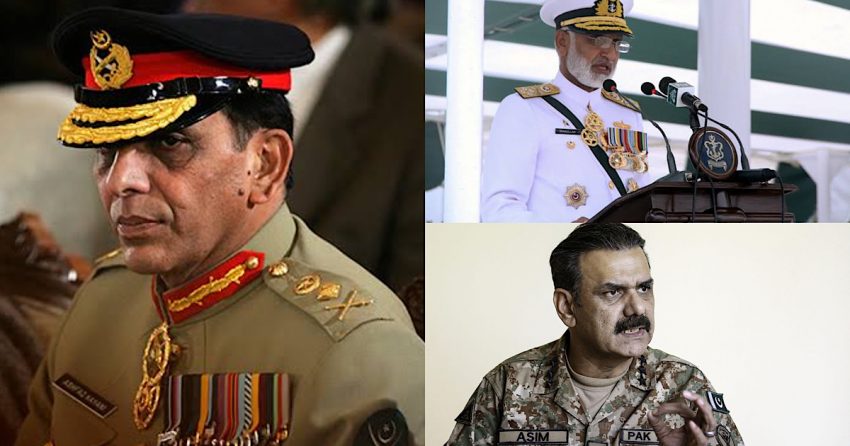 Military officials who acquired gifts from toshakhana